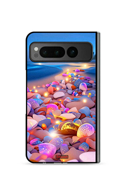 Tolwak غطاء حماية لهاتف جوجل بيكسل فولد 5G برسومات أحجار فنية