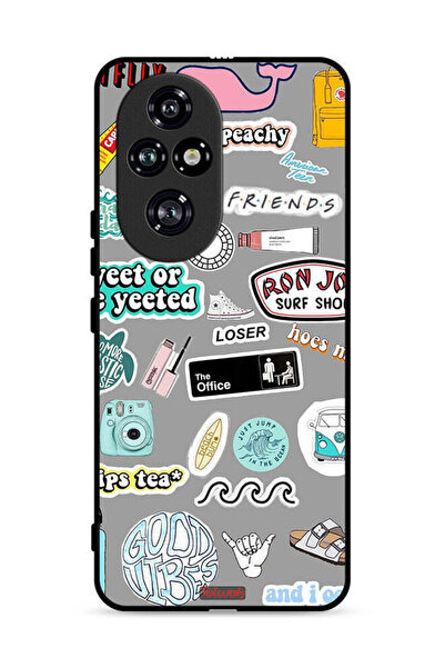 Tolwak غطاء حماية لهاتف Honor 200 Pro 5G بملصقات Good Vibes