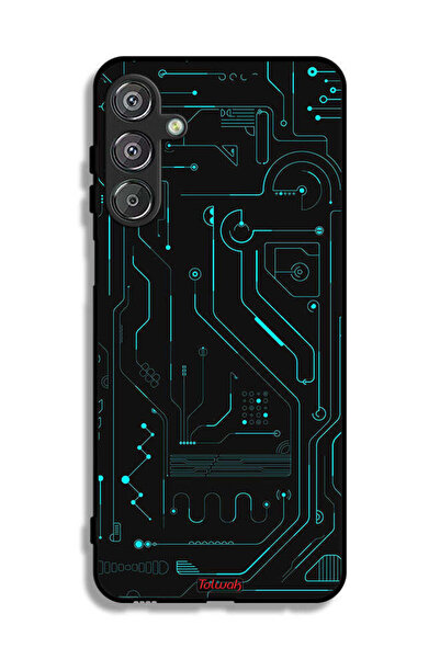 Tolwak غطاء حماية لهاتف سامسونج جالكسي A16 دوائر فنية رقمية بسيطة متعددة الشاشات