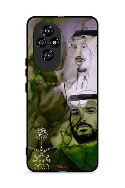 Tolwak غطاء حماية لهاتف Honor 200 5G، ملصق فني للملك سلمان وولي العهد محمد