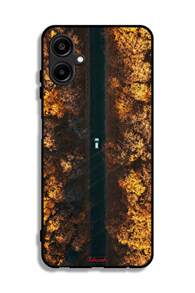 Tolwak غطاء حماية لهاتف سامسونج جالاكسي A06 4G بتصميم طريق في أشجار الخريف