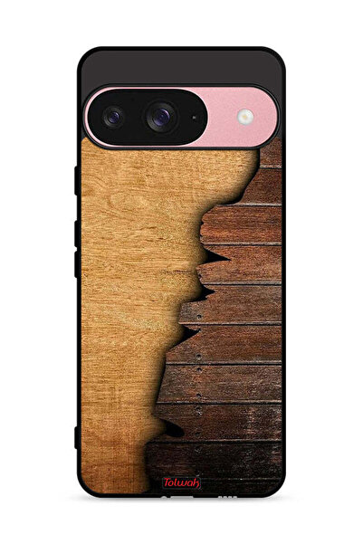 Tolwak غطاء حماية لجهاز Google Pixel 9 بنمط خشبي عتيق
