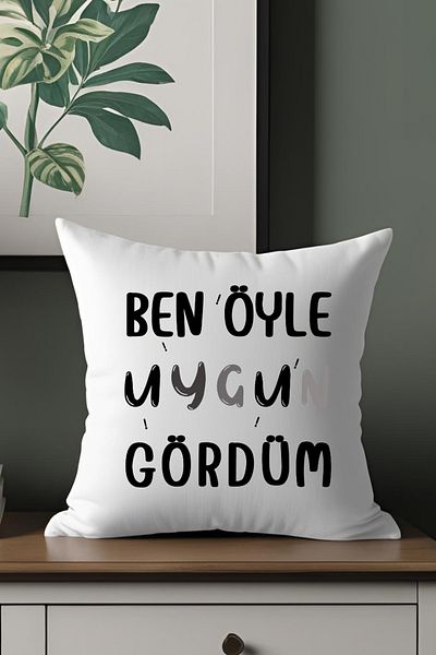 qoeuyl boutique I Looked so Suitable Text Printed Fun Gift Fiber Filling Satin Mini Pillow