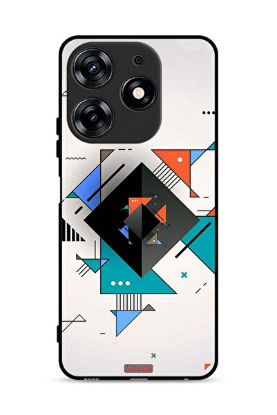 Tolwak غطاء حماية لهاتف تكنو سبارك 10 برو 4G بأشكال مربعة ومثلثة ونمط تجريدي