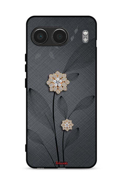 Tolwak غطاء حماية لهاتف OnePlus Nord 4 5G برسومات زهور ماسية