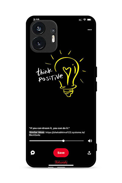 Tolwak Nothing Phone (2) 5G Protective Case Cover Think Positive