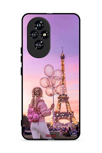 Tolwak غطاء حماية لهاتف Honor 200 5G بطبعة فتاة تحمل بالونات