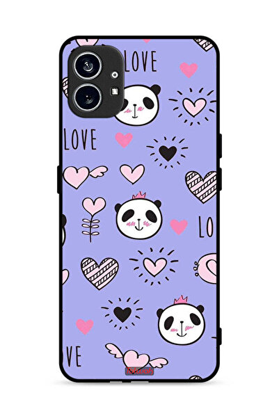 Tolwak غطاء حماية 5G لهاتف Nothing Phone (1) بتصميم Love And Panda Doodle