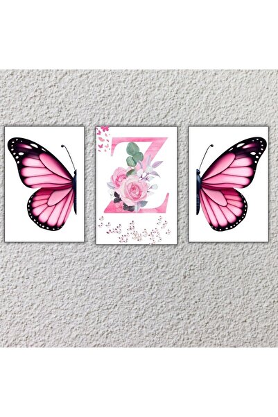 Hediye Vakti Poster de perete fără încadrare cu design fluture roz și litere ...