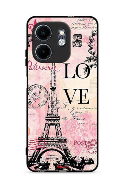 Tolwak غطاء حماية لهاتف Infinix Smart 9 4G بطبعة باريس لوف