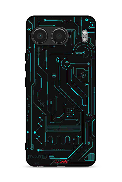 Tolwak غطاء حماية لهاتف OnePlus Nord 4 5G، دوائر فنية رقمية، بساطة، شاشات متعددة