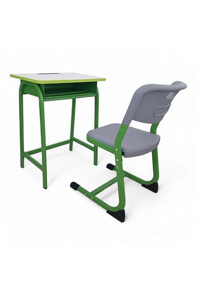 concent Study table with chair for students, green color