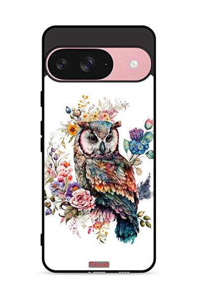 Tolwak غطاء حماية لجهاز Google Pixel 9 بتصميم بومة فنية تجريدية