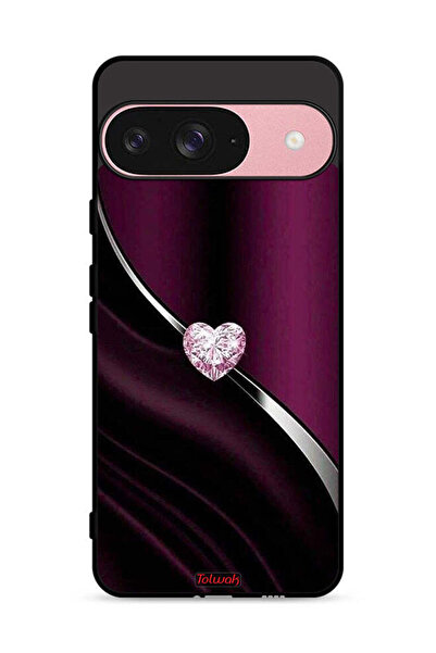 Tolwak غطاء حماية لجهاز Google Pixel 9 بتصميم قلب ماسي