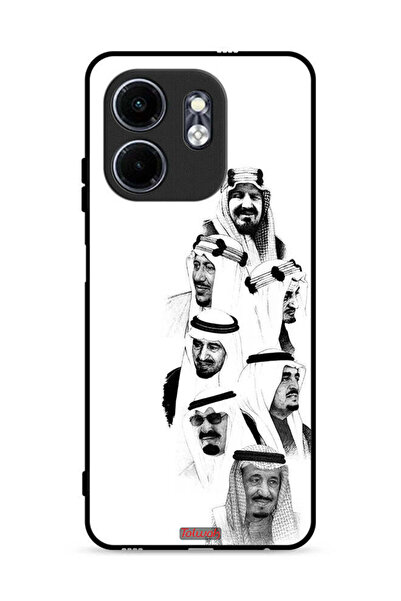 Tolwak غطاء حماية لهاتف إنفينيكس هوت 50i 4G، فن ملوك السعودية، أبيض وأسود