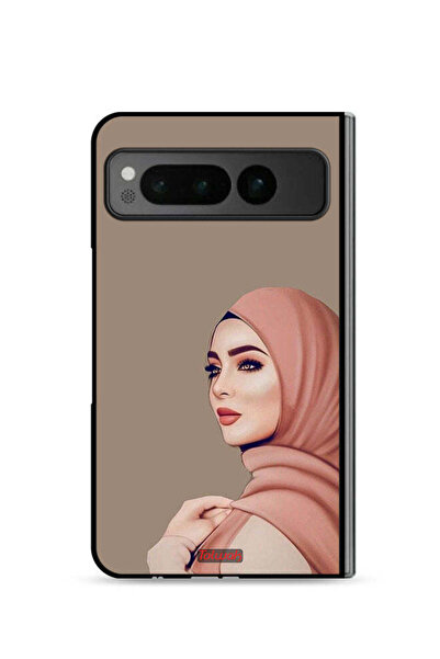 Tolwak غطاء حماية لهاتف جوجل بيكسل فولد 5G بطبعة فتاة محجبة جميلة