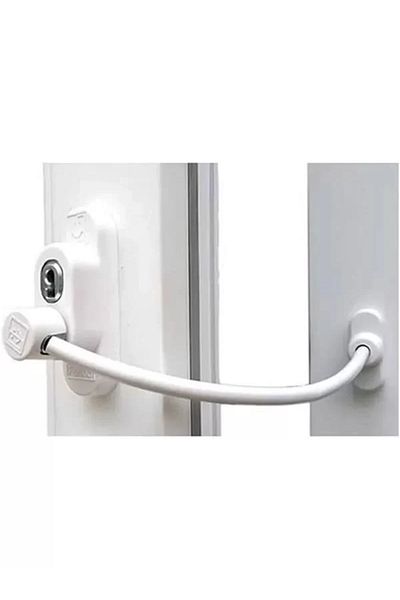 mivento Penkid Steel Rope Ενσύρματο PVC Παράθυρο Ασφάλεια Παιδική Κλειδαριά Ασφαλείας 5 τεμαχίων (ΛΕΥΚΟ)