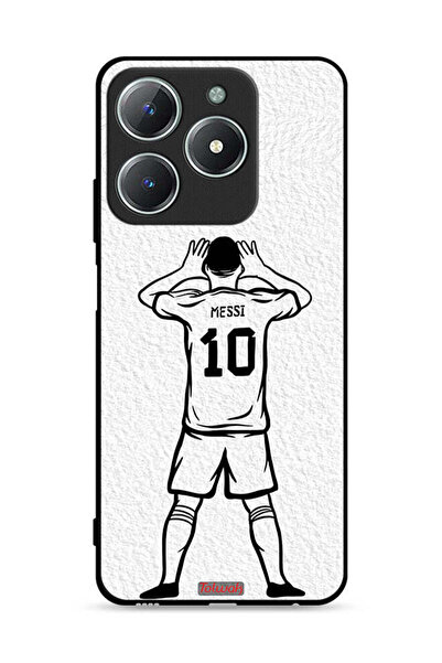 Tolwak غطاء حماية لهاتف Realme C63 4G برسومات ميسي سكيتش