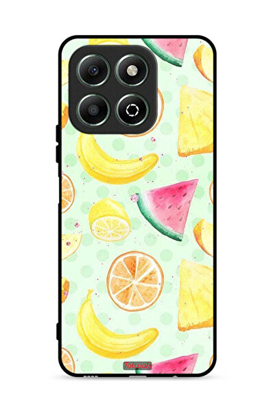 Tolwak غطاء حماية لهاتف Honor X6b 4G برسومات فنية بألوان مائية وفواكه