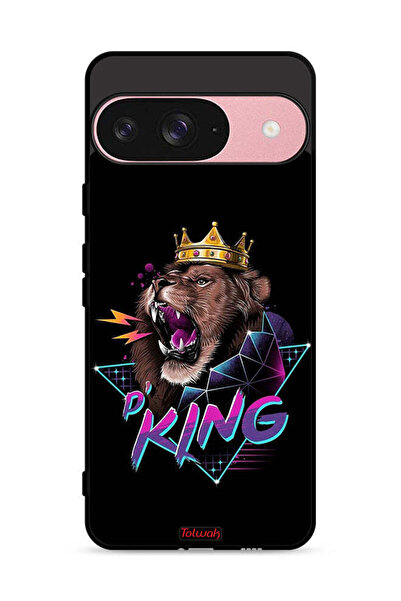 Tolwak غطاء حماية لهاتف Google Pixel 9 برسومات الأسد الملك