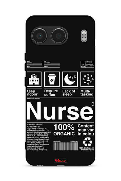 Tolwak غطاء حماية لهاتف OnePlus Nord 4 5G، ملصق ممرضة