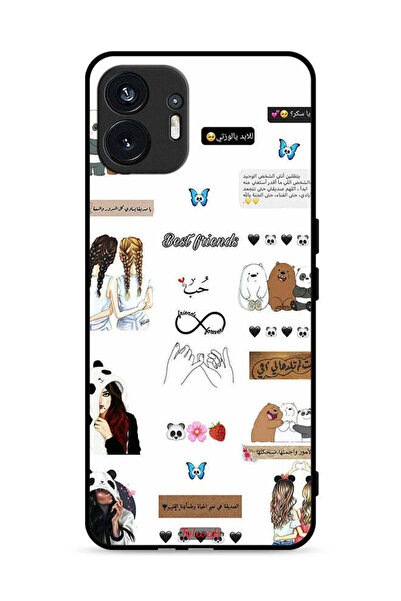 Tolwak Nothing Phone (2) 5G Protective Case Cover Arabic Quotes And Stickers