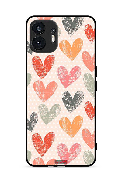 Tolwak Nothing Phone (2) 5G Protective Case Cover Hearts Art