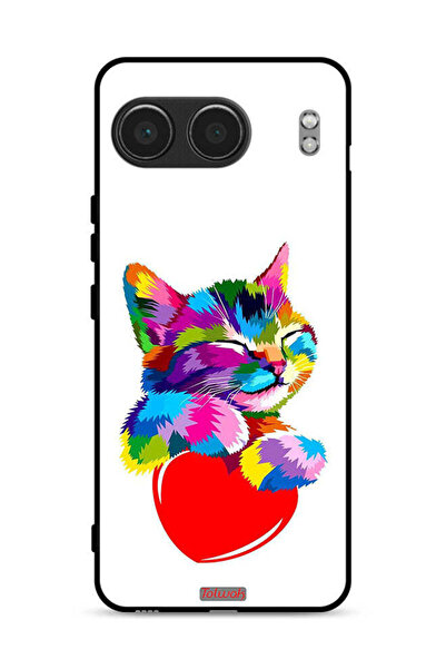 Tolwak غطاء حماية لهاتف OnePlus Nord 4 5G بتصميم قطة ملونة