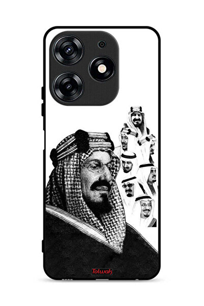 Tolwak غطاء حماية لهاتف تكنو سبارك 10 برو 4G، ملصق فني أبيض وأسود لملوك الممل...