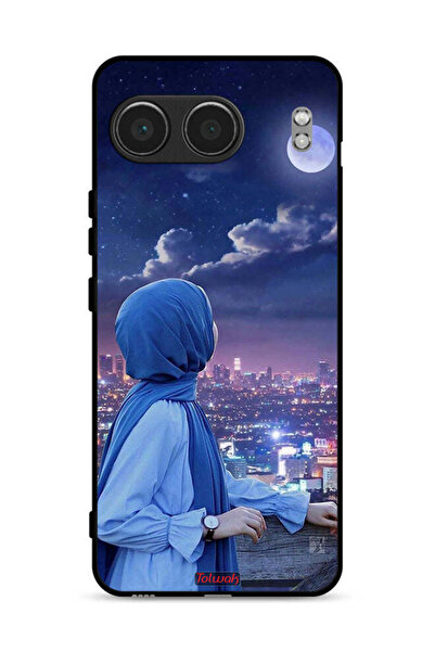 Tolwak غطاء حماية لهاتف OnePlus Nord 4 5G بطبعة فتاة محجبة تنظر إلى القمر