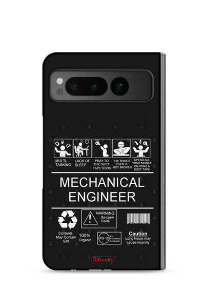 Tolwak غطاء حماية لهاتف Google Pixel Fold 5G، ملصق مهندس ميكانيكي