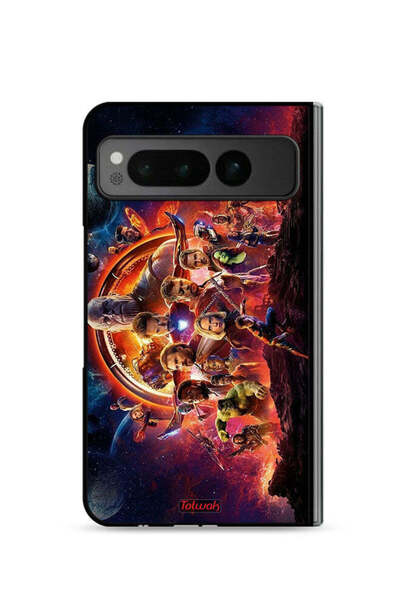 Tolwak غطاء حماية لجهاز جوجل بيكسل فولد 5G بتصميم أفينجرز