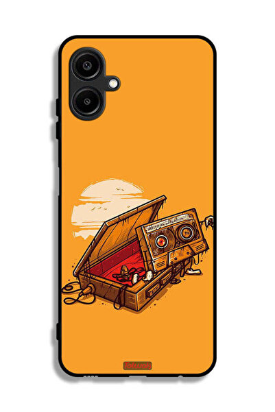 Tolwak غطاء حماية لهاتف سامسونج جالاكسي A06 4G بتصميم شريط كاسيت وشريط لاصق