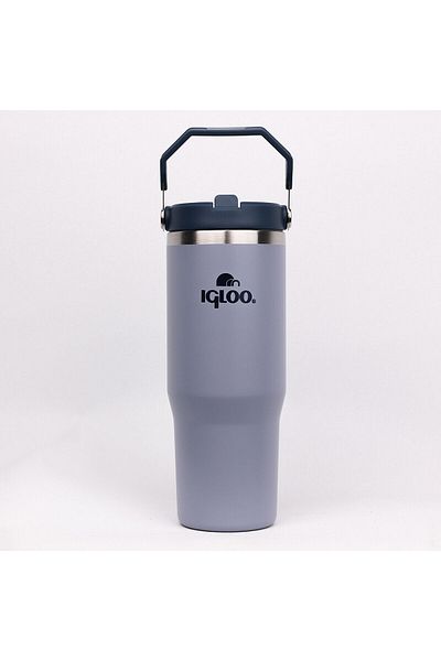 IGLOO Powder Steel Thermos 900ml Smoke Blue 12 Hours Hot/18 Hours Cold Storage