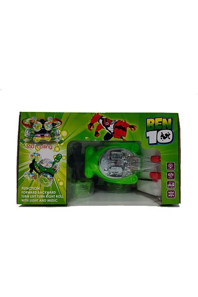 rexa Ben ten car with led reachargeable, green for boys