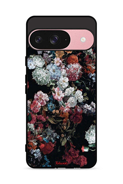 Tolwak غطاء حماية لجهاز Google Pixel 9 بنقشة ورود عتيقة