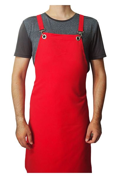Ant Rotagrup Üniforma ve İş Elbiseleri Cross Tie Pocketless Red "Cross - Back" Kitchen Restaurant Chef Apron