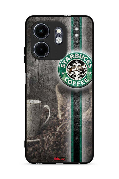 Tolwak غطاء حماية لهاتف Infinix Hot 50i 4G بنقشة فن القهوة