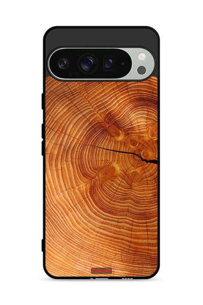 Tolwak غطاء حماية لجهاز Google Pixel 9 Pro XL مصنوع من الخشب المتصدع