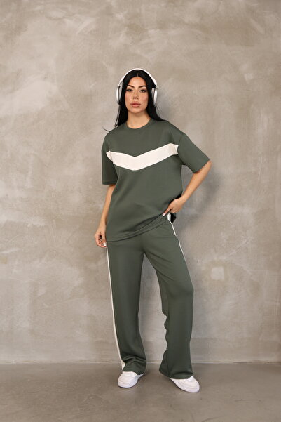 sportiness Garnish Strip Detail Modal Short Tracksuit Set