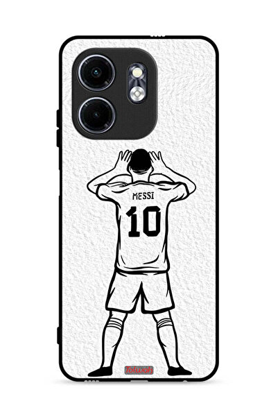 Tolwak غطاء حماية لهاتف إنفينيكس سمارت 9 4G بطبعة ميسي سكيتش