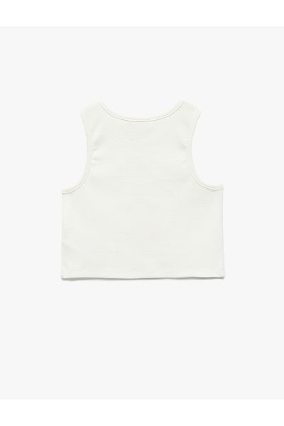 Koton New Season Cotton Crew Neck Slim Fit Cat Printed Sleeveless Undershirt