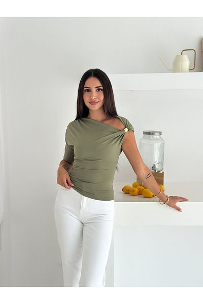 Velista Μπλούζα με αγκράφα με έναν ώμο - Premium