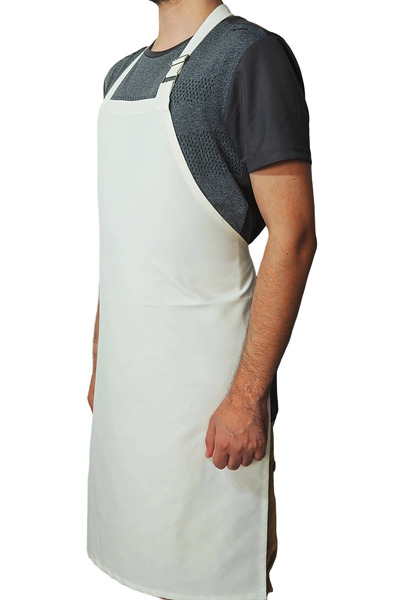 Ant Rotagrup Üniforma ve İş Elbiseleri Adjustable Ecru Kitchen Restaurant Chef Apron Without Pockets