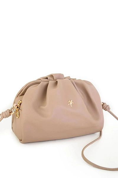 POLO CLUB Women's Soft Leather Scholarship Drawstring Mouth Long Cross Strap Bundle Hand & Shoulder Bag (25X20 cm)