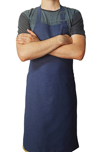 Ant Rotagrup Üniforma ve İş Elbiseleri Adjustable Length Pocketless Denim Color Kitchen Restaurant Chef Apron