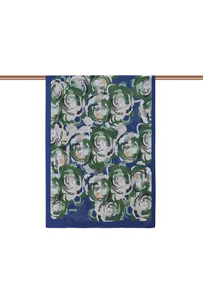 ipekevi Patterned Tensoft Shawl - Emotional Floral Patterned - Indigo