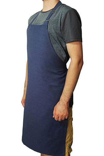 Ant Rotagrup Üniforma ve İş Elbiseleri Adjustable Length Pocketless Denim Color Kitchen Restaurant Chef Apron