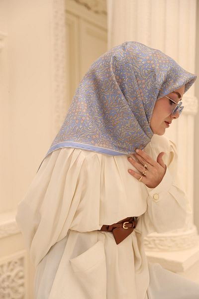 Silk Home Eșarfă din mătase twill - 11464-55 Baby Blue