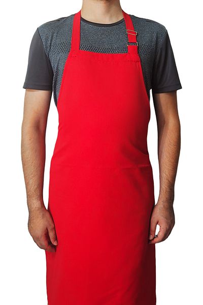 Ant Rotagrup Üniforma ve İş Elbiseleri Adjustable Length Pocketless Red Kitchen Restaurant Chef Apron